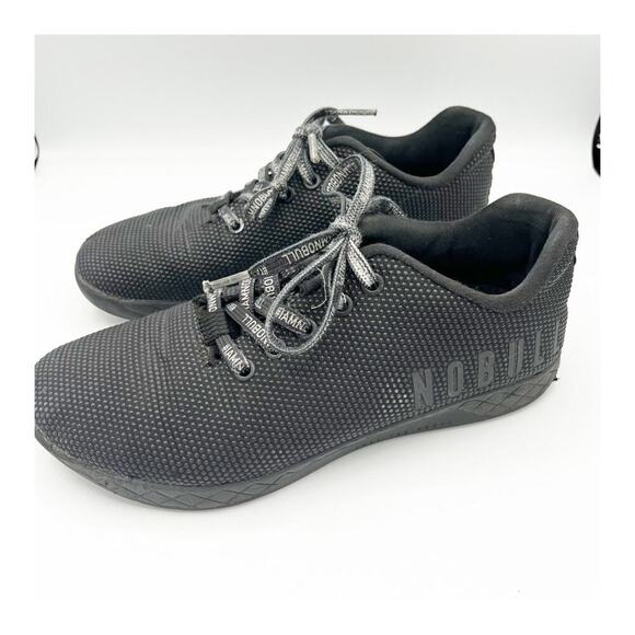 NoBull Superfabric Unisex Trainer Workout Sneaker Black on Black M 7.5/ W 9 - Picture 4 of 9